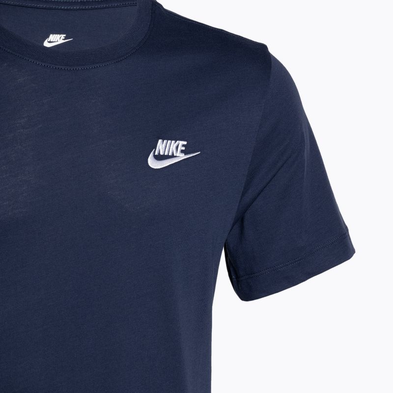 Maglietta Nike Sportswear Club uomo nero midnight navy/bianco 3