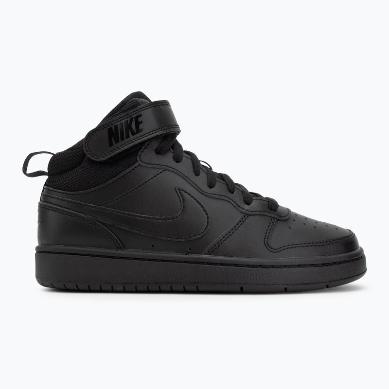 Scarpe per bambini Nike Court Borough Mid 2 black/black/black 2