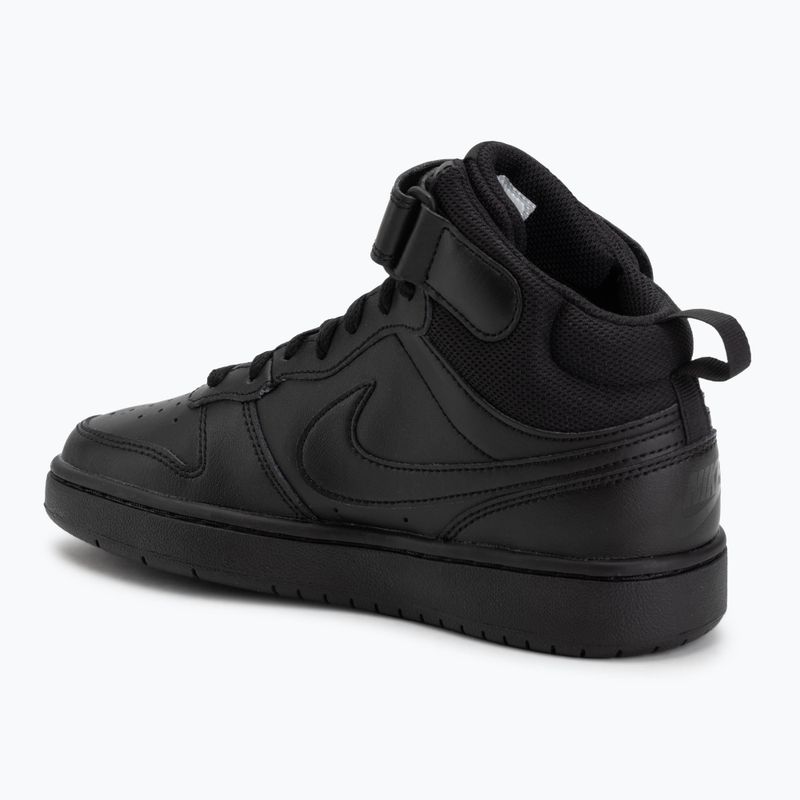 Scarpe per bambini Nike Court Borough Mid 2 black/black/black 3