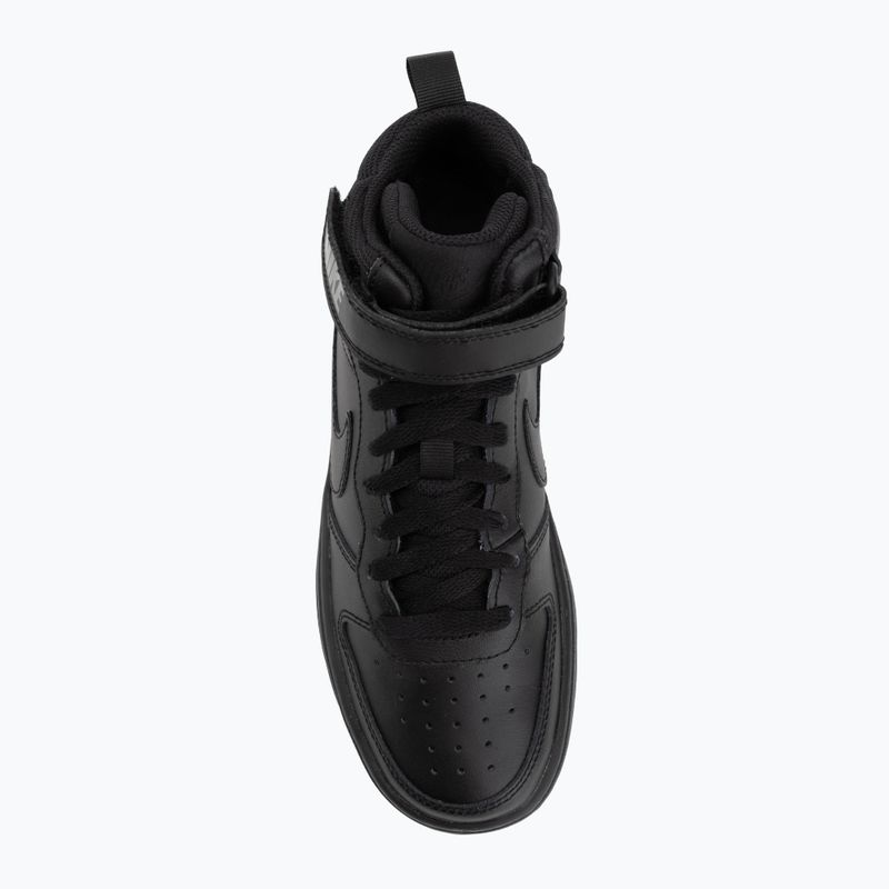 Scarpe per bambini Nike Court Borough Mid 2 black/black/black 5