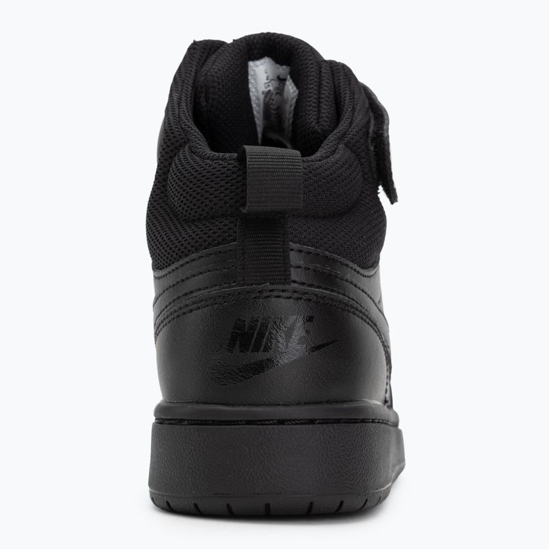 Scarpe per bambini Nike Court Borough Mid 2 black/black/black 6