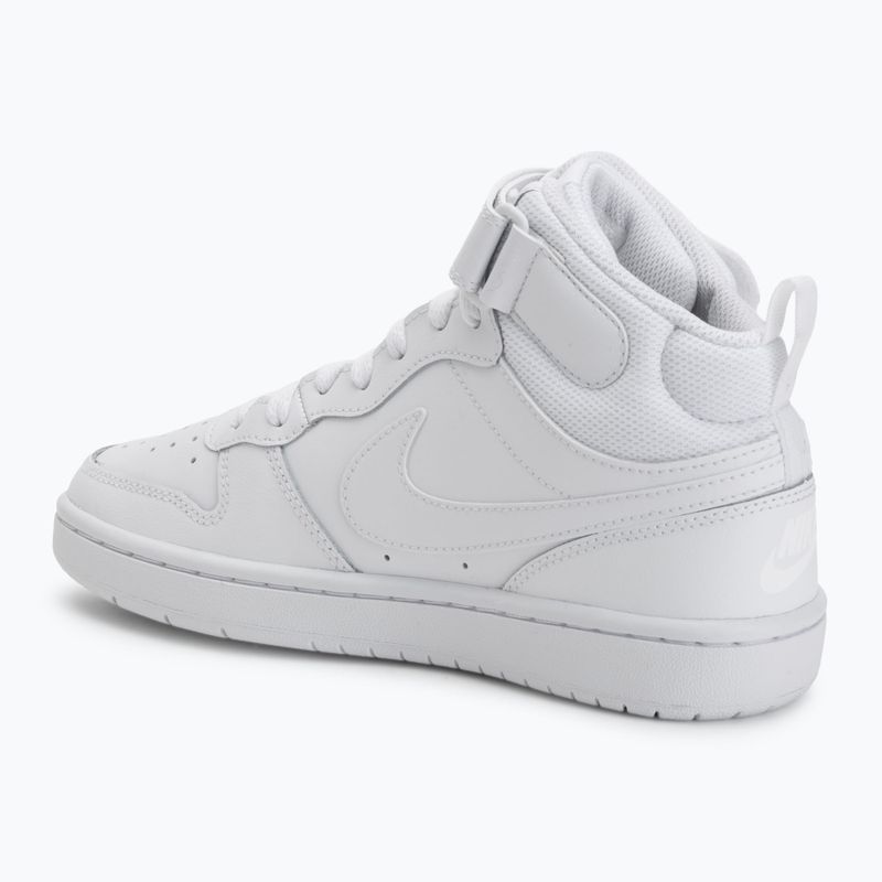 Scarpe per bambini Nike Court Borough Mid 2 white/white/white 3
