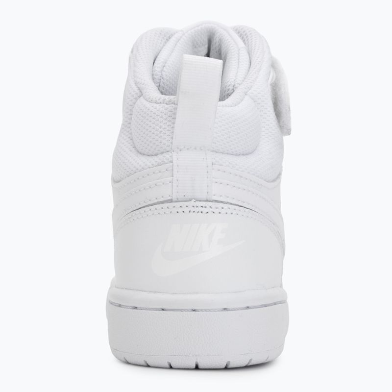 Scarpe per bambini Nike Court Borough Mid 2 white/white/white 6