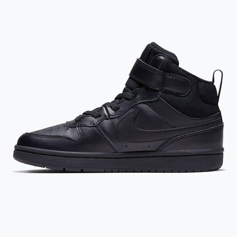 Scarpe per bambini Nike Court Borough Mid 2 black/black/black 2