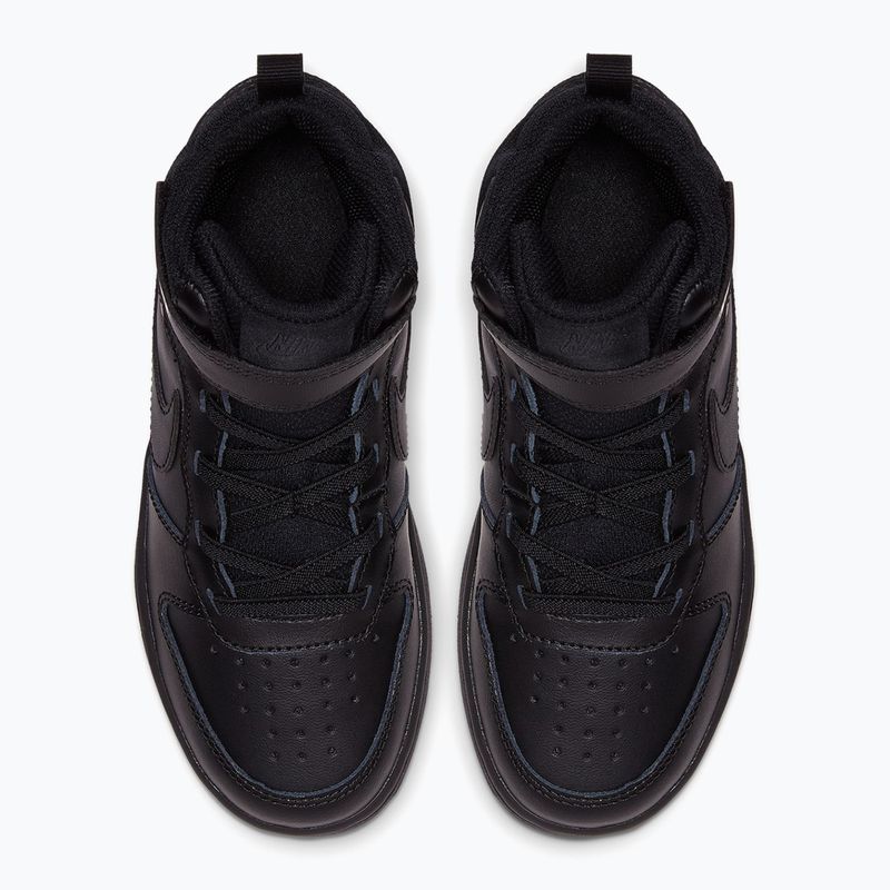 Scarpe per bambini Nike Court Borough Mid 2 black/black/black 4