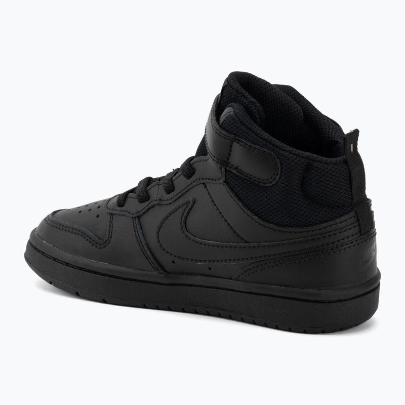 Scarpe per bambini Nike Court Borough Mid 2 black/black/black 3