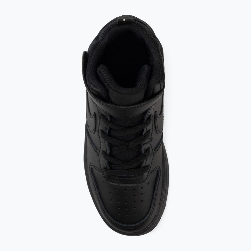 Scarpe per bambini Nike Court Borough Mid 2 black/black/black 5