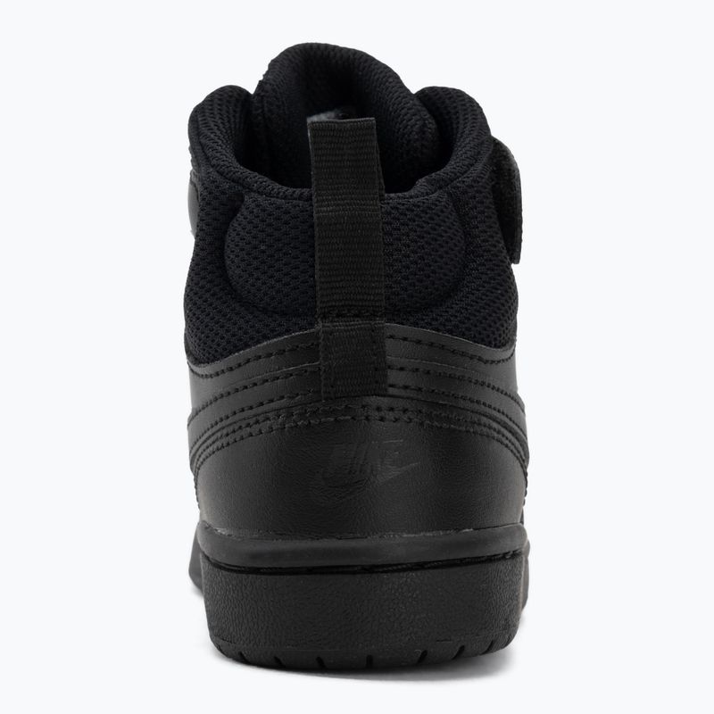 Scarpe per bambini Nike Court Borough Mid 2 black/black/black 6