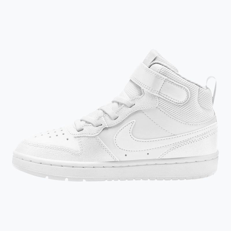 Scarpe per bambini Nike Court Borough Mid 2 white/white/white 2
