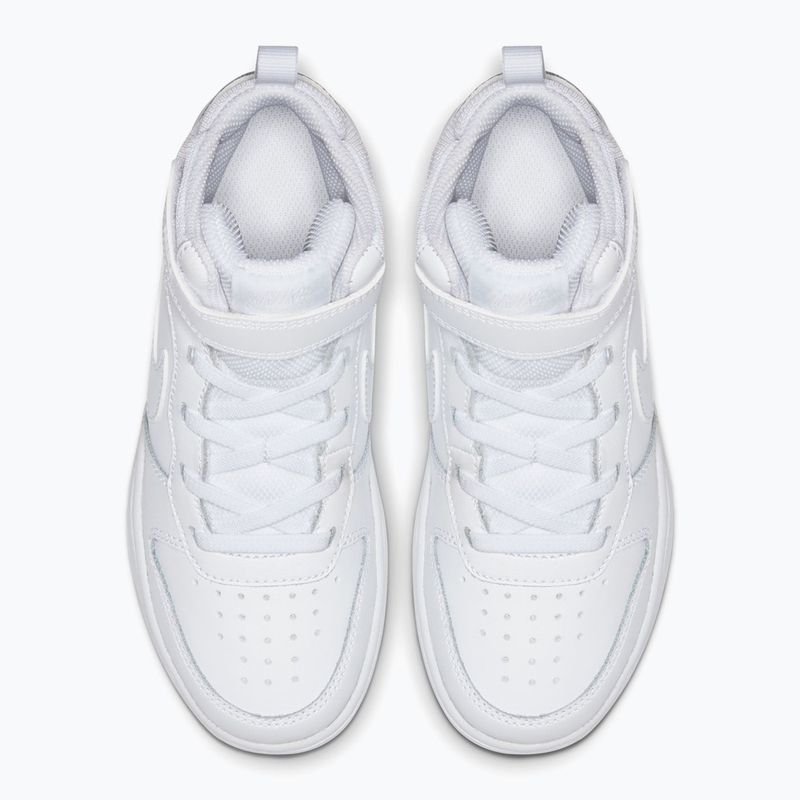 Scarpe per bambini Nike Court Borough Mid 2 white/white/white 4