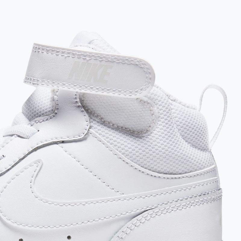 Scarpe per bambini Nike Court Borough Mid 2 white/white/white 5