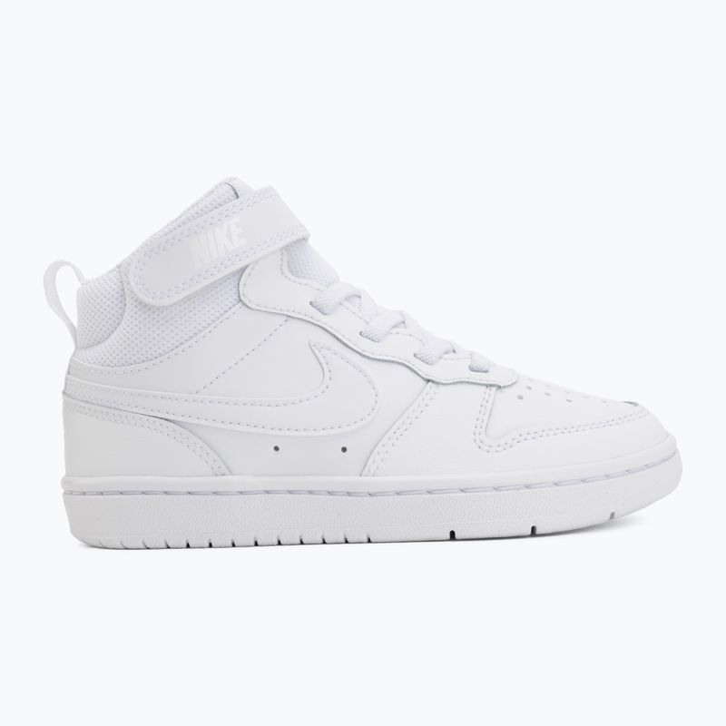 Scarpe per bambini Nike Court Borough Mid 2 white/white/white 2
