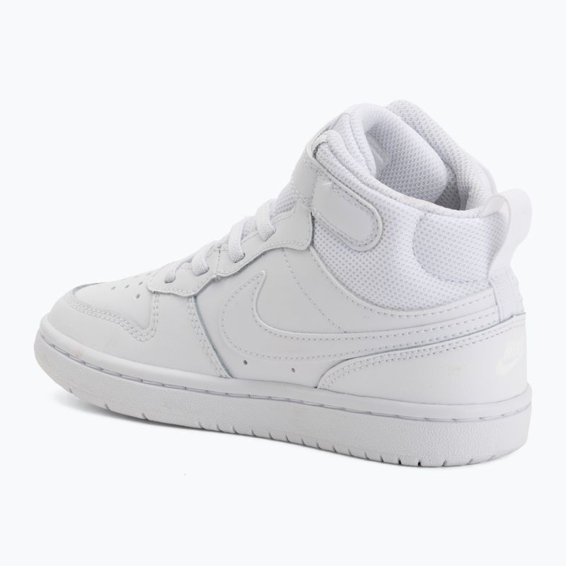 Scarpe per bambini Nike Court Borough Mid 2 white/white/white 3