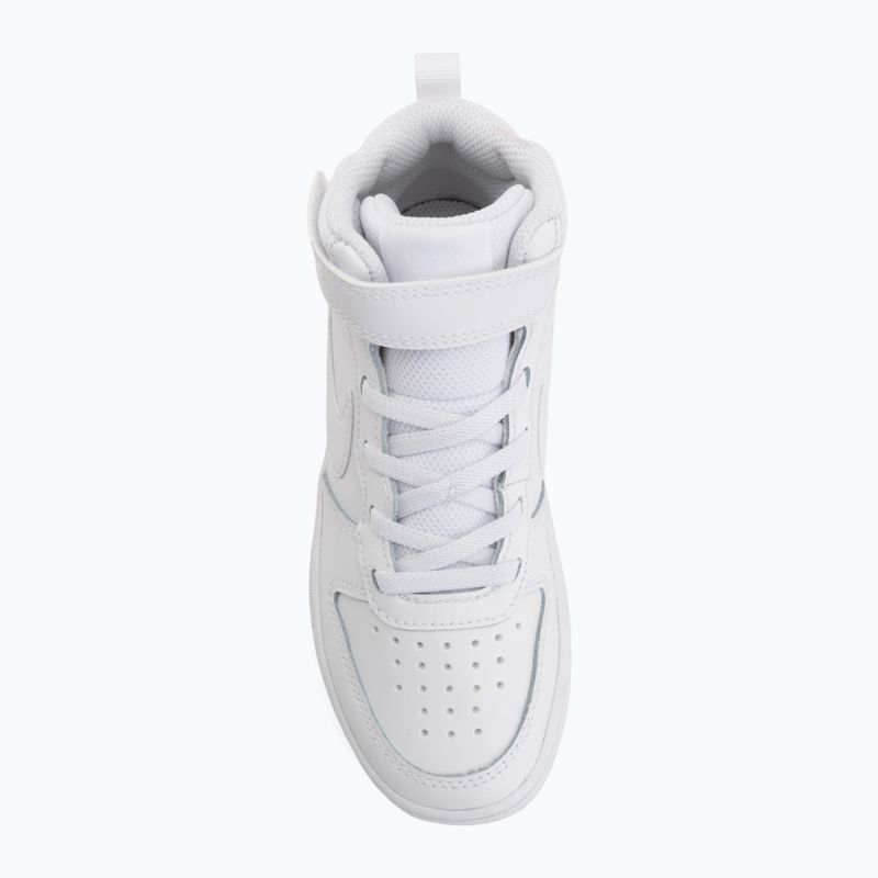 Scarpe per bambini Nike Court Borough Mid 2 white/white/white 5