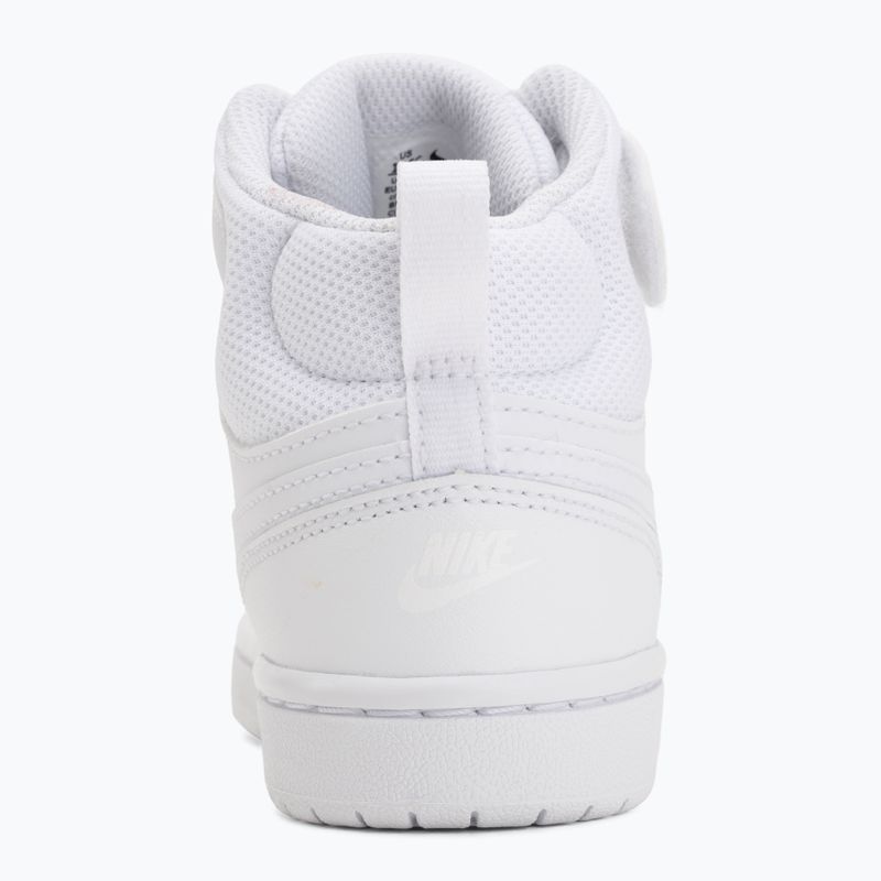 Scarpe per bambini Nike Court Borough Mid 2 white/white/white 6