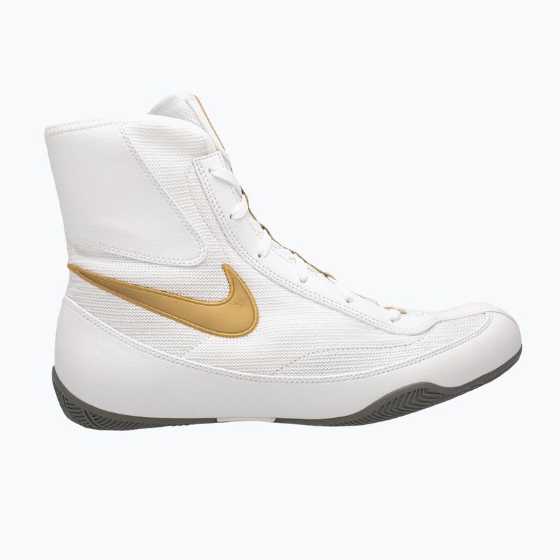 Scarpe da boxe Nike Machomai bianco/oro 11