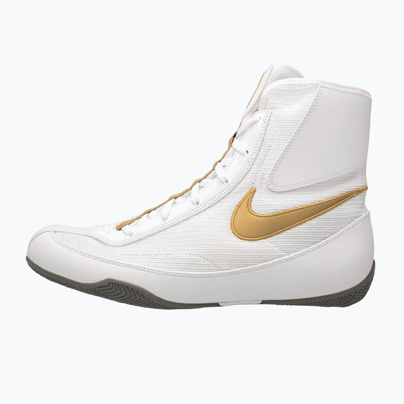 Scarpe da boxe Nike Machomai bianco/oro 12