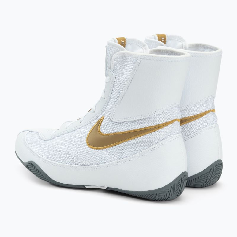 Scarpe da boxe Nike Machomai bianco/oro 3