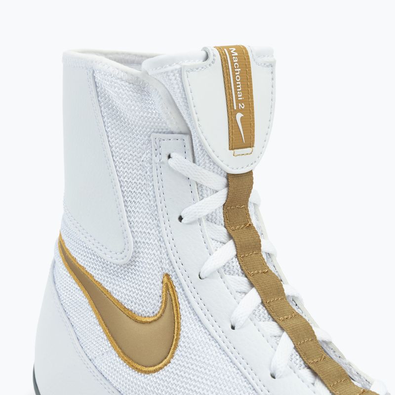 Scarpe da boxe Nike Machomai bianco/oro 8