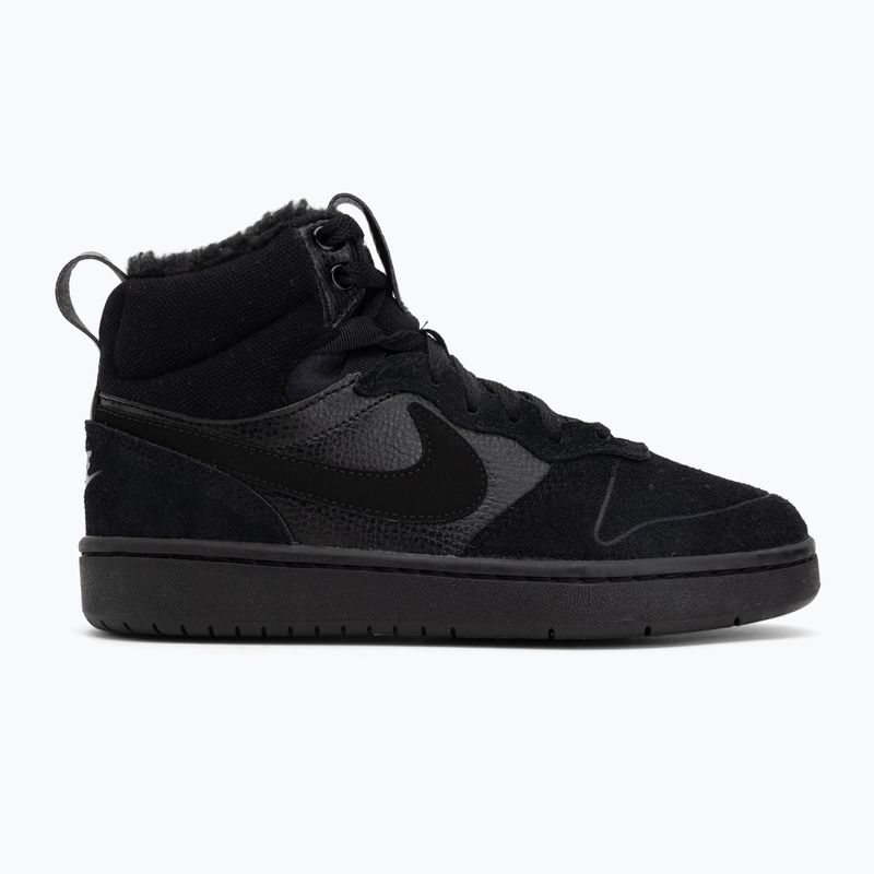 Scarpe da bambino Nike Court Borough Mid 2 black/black/black 2