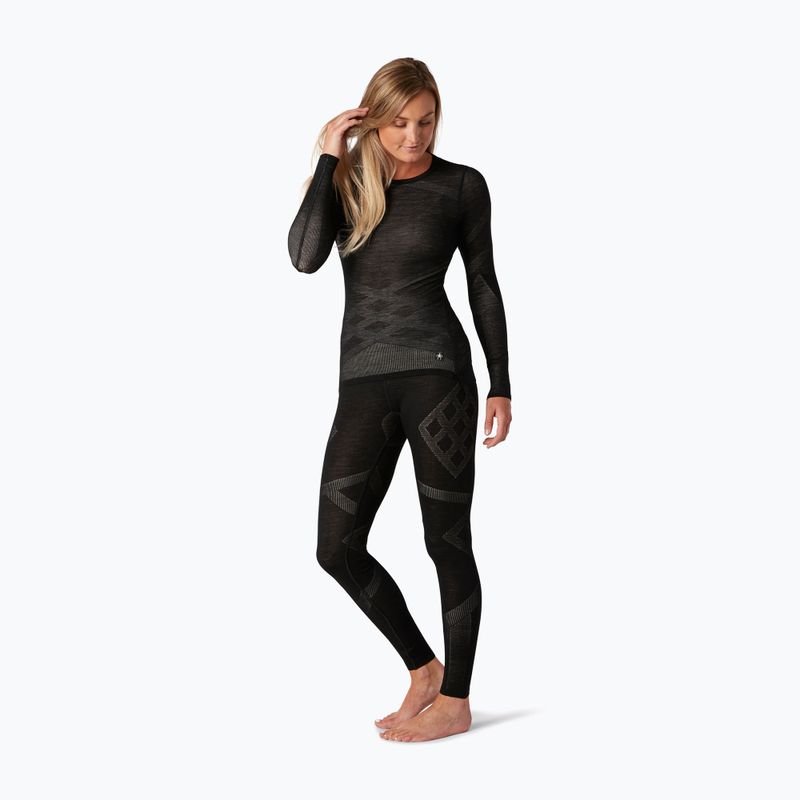Maglia termica da donna Smartwool Intraknit Merino 200 Crew black/white 5