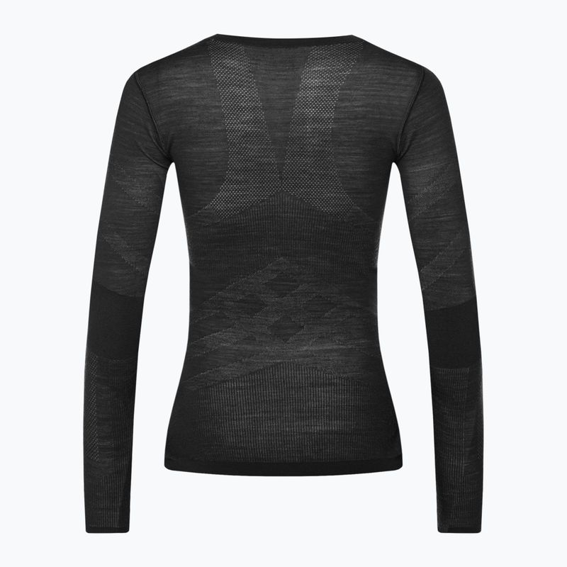 Maglia termica da donna Smartwool Intraknit Merino 200 Crew black/white 2
