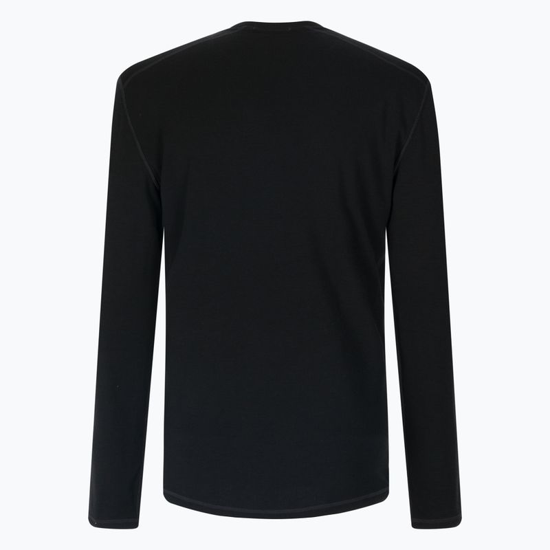 Smartwool Merino 250 Baselayer Crew da uomo in scatola manica lunga termica nera 2