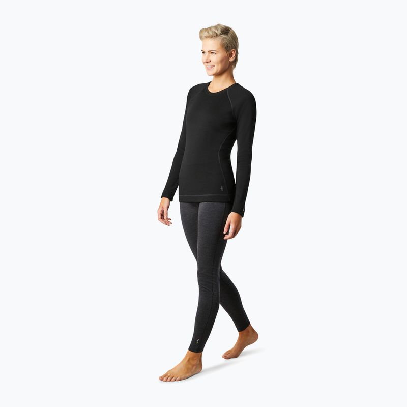 Smartwool Merino 250 Baselayer Crew da donna in scatola manica lunga termica nera