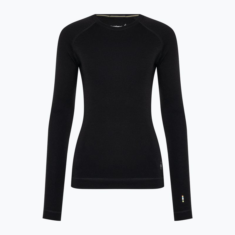 Smartwool Merino 250 Baselayer Crew da donna in scatola manica lunga termica nera 3