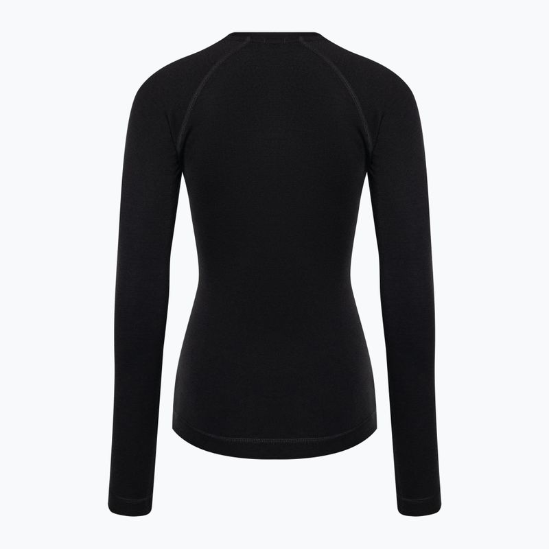 Smartwool Merino 250 Baselayer Crew da donna in scatola manica lunga termica nera 4