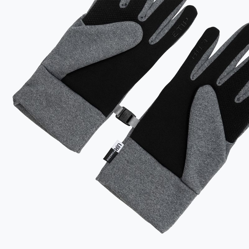 Guanti da trekking da uomo The North Face Etip Recycled grigio erica medio 5