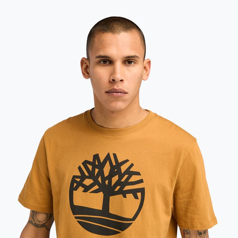 Camicia da uomo Timberland Kennebec Tree Logo per stivali di grano 4