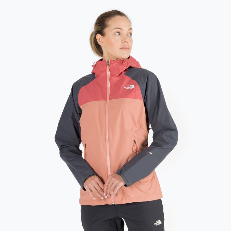 Giacca antipioggia da donna The North Face Stratos rosa