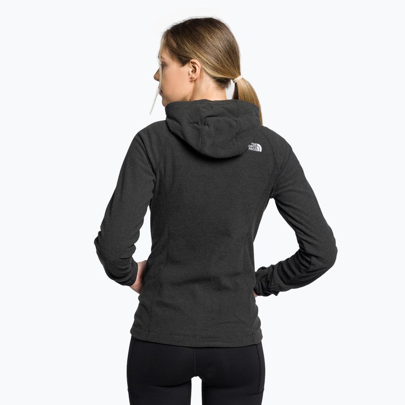 Felpa da trekking da donna The North Face Homesafe Full Zip Fleece Hoodie a righe nere 4