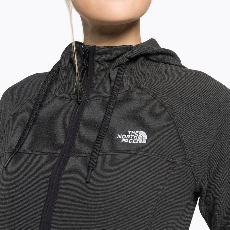 Felpa da trekking da donna The North Face Homesafe Full Zip Fleece Hoodie a righe nere 5