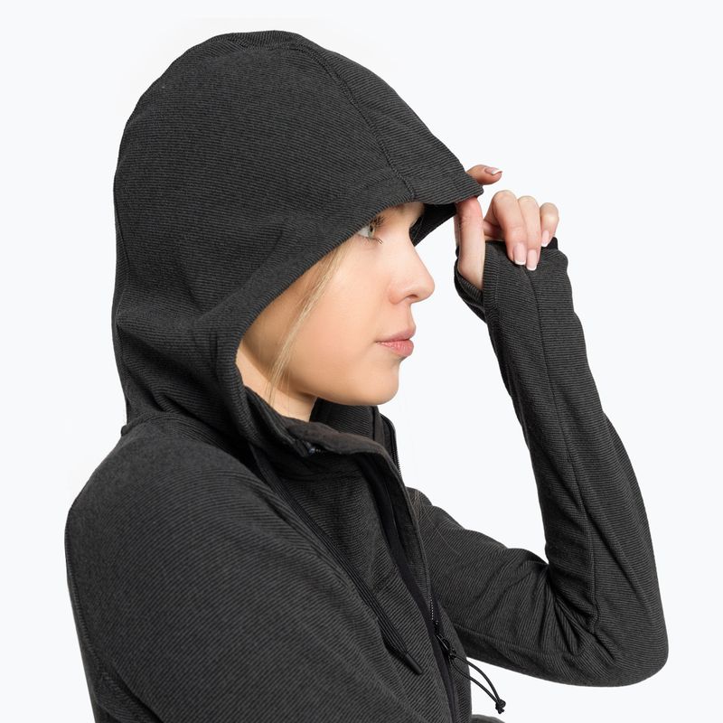 Felpa da trekking da donna The North Face Homesafe Full Zip Fleece Hoodie a righe nere 6