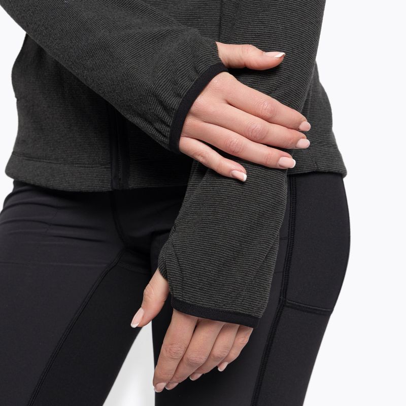 Felpa da trekking da donna The North Face Homesafe Full Zip Fleece Hoodie a righe nere 8