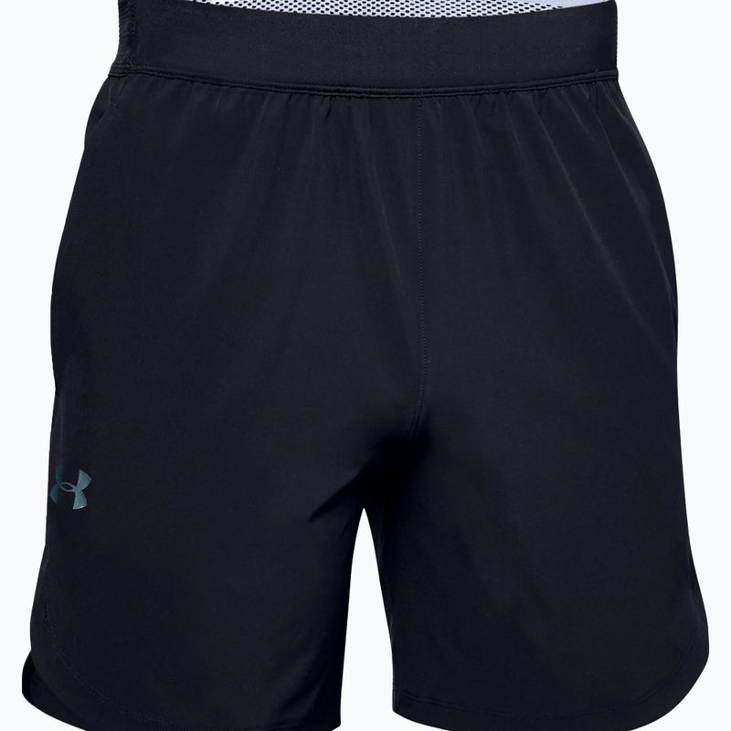 Pantaloncini da allenamento Under Armour UA Stretch-Woven da uomo nero/nero/saldatura metallizzata