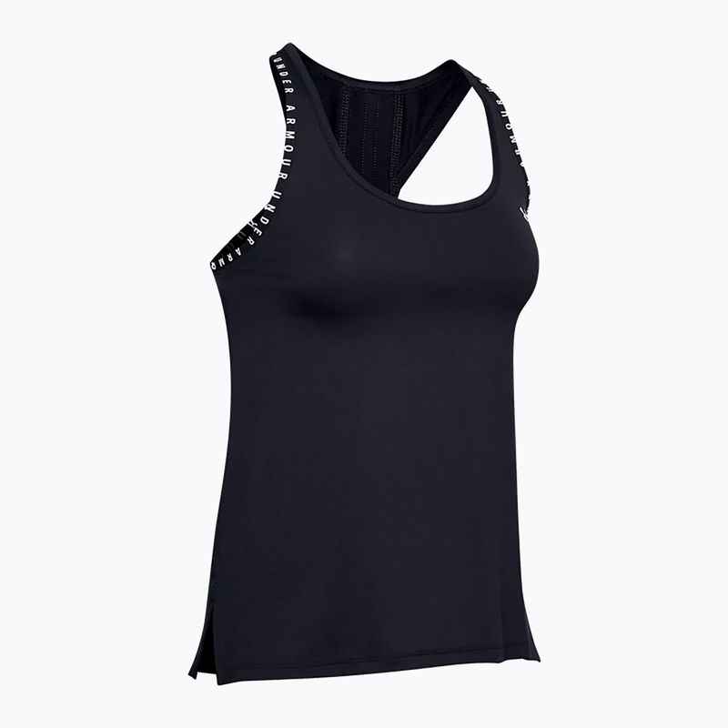 Canotta Under Armour Knockout nero/nero/bianco da donna per allenamento 5