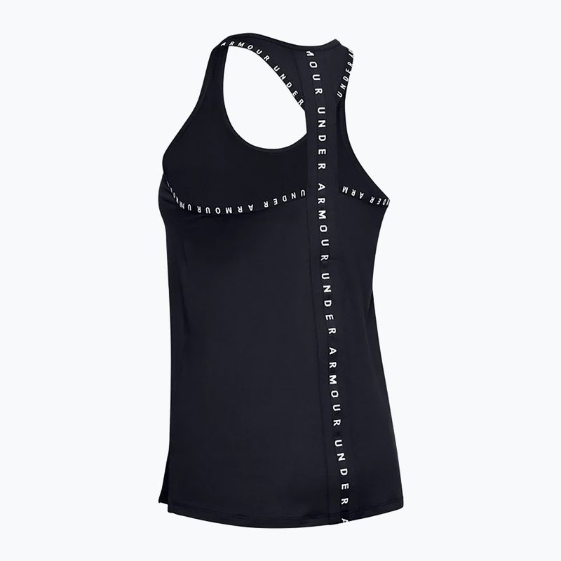 Canotta Under Armour Knockout nero/nero/bianco da donna per allenamento 6