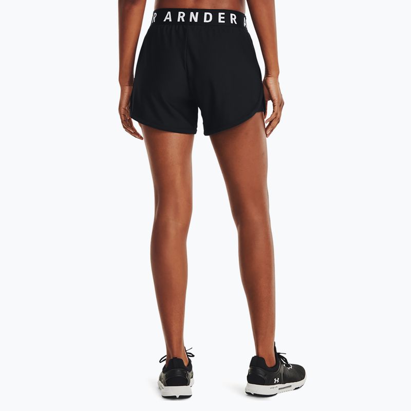 Pantaloncini da allenamento Under Armour Play Up 5 In da donna nero/nero/bianco 3