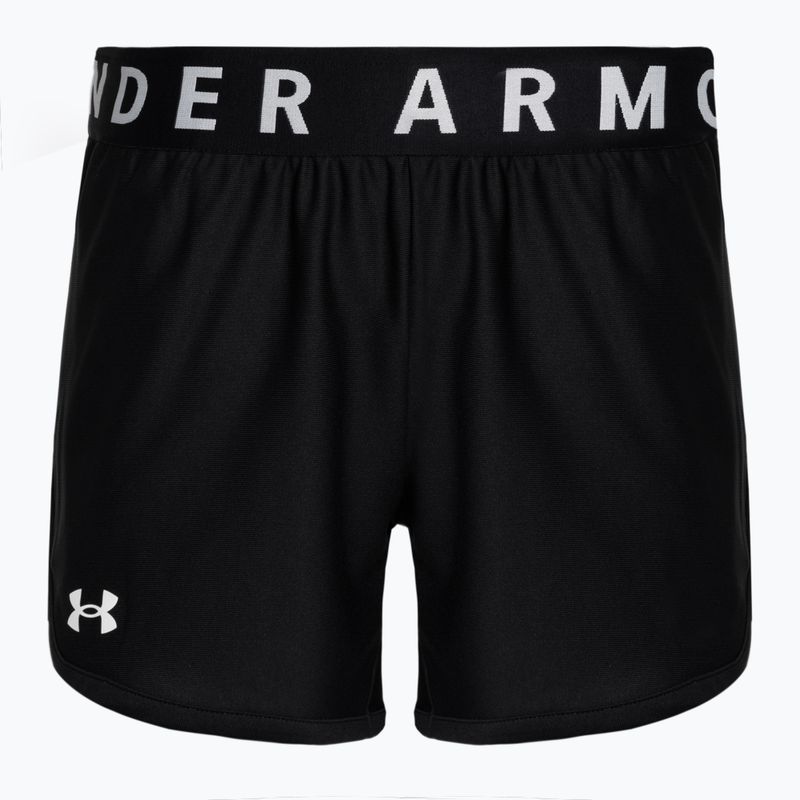 Pantaloncini da allenamento Under Armour Play Up 5 In da donna nero/nero/bianco 5