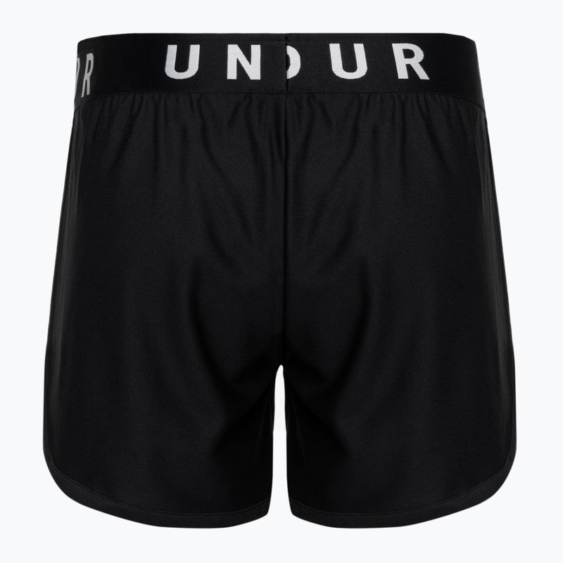 Pantaloncini da allenamento Under Armour Play Up 5 In da donna nero/nero/bianco 6