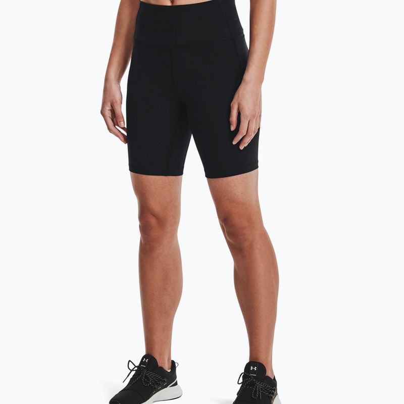 Pantaloncini da allenamento Under Armour Meridian Bike donna nero/argento metallico