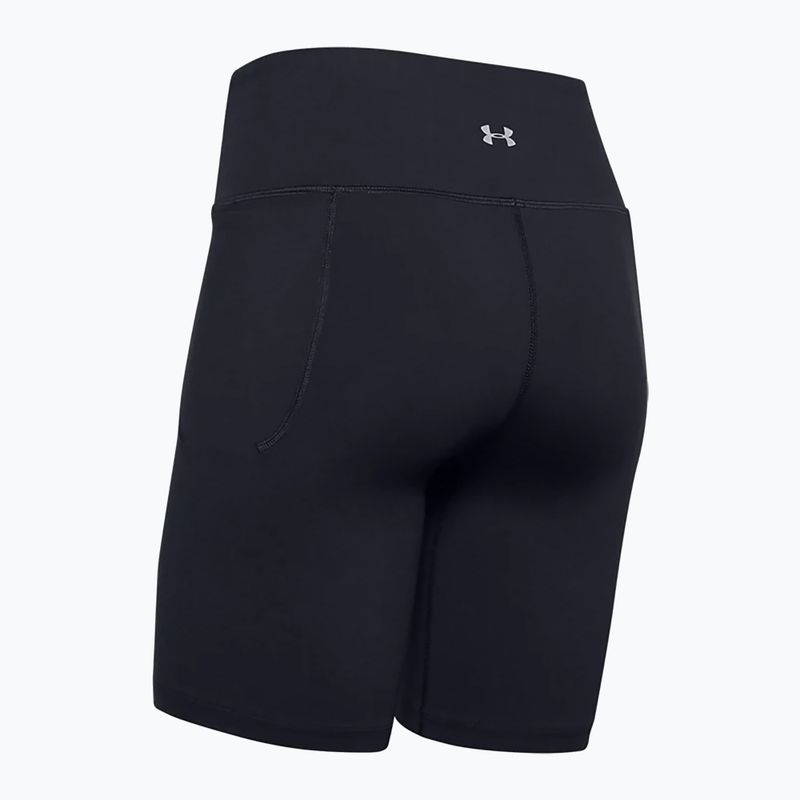 Pantaloncini da allenamento Under Armour Meridian Bike donna nero/argento metallico 4