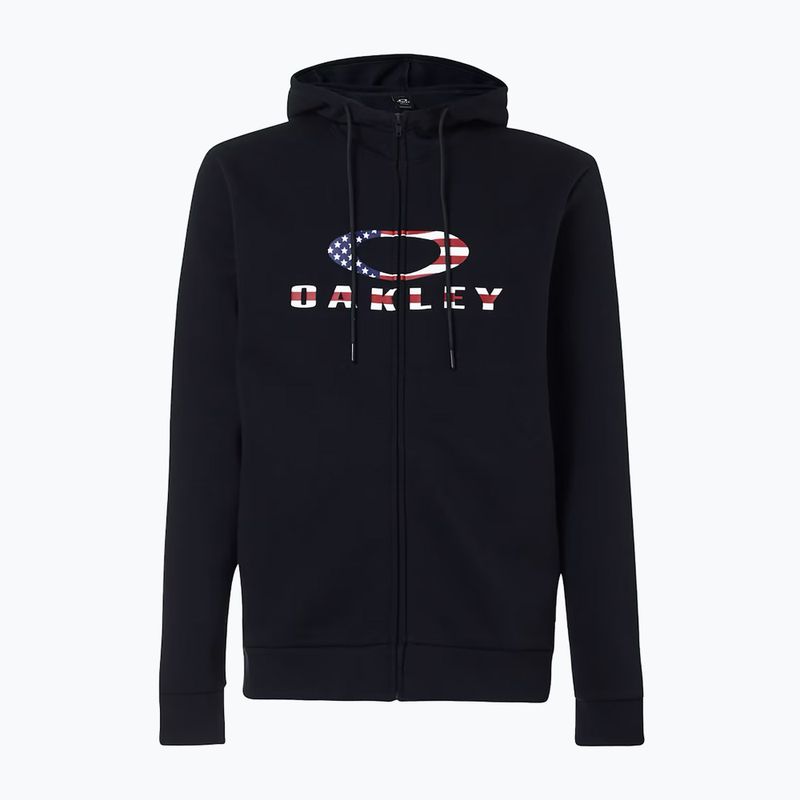 Felpa Oakley Bark 2.0 Hoodie FZ nero/bandiera americana da uomo 7