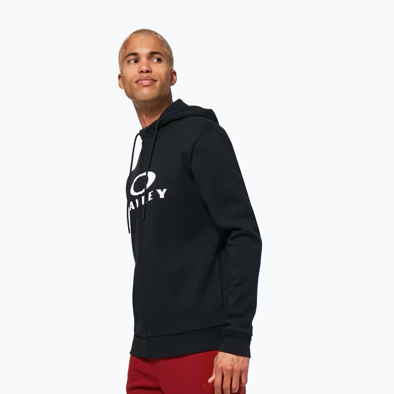 Felpa con cappuccio Oakley Bark 2.0 FZ nero/bianco da uomo 4