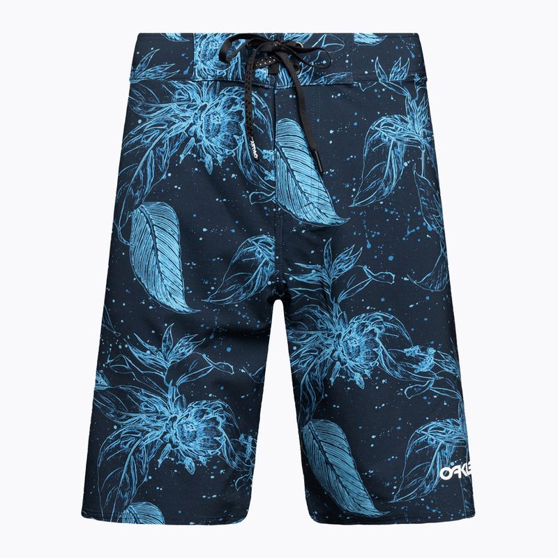 Pantaloncini da bagno Oakley Ohana Floral 20" da uomo con rana a fiori blu