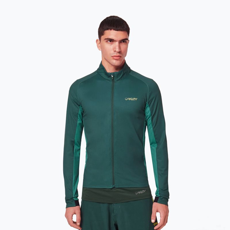 Felpa termica da ciclismo Oakley Elements da uomo di colore verde cacciatore