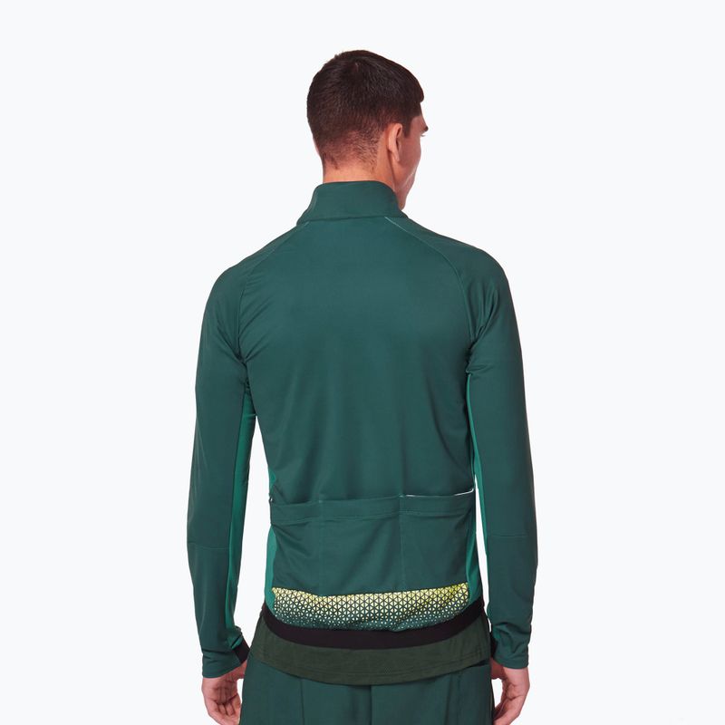 Felpa termica da ciclismo Oakley Elements da uomo di colore verde cacciatore 3